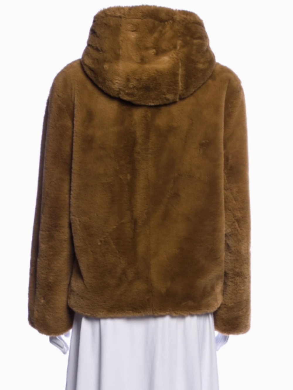 Vince Hooded Zip Up Fur Jacket - Picture 7 of 7